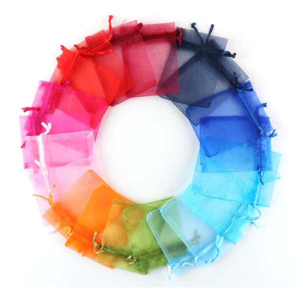 Absofine Set of 100 x Organza Wedding Reception Gift Bags