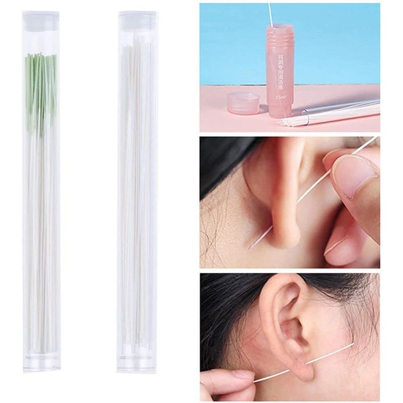 60-Piece Purple Ear Piercing Aftercare Kit, Ear Hole Cleaning Solution,