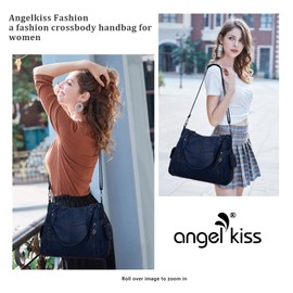 Handbag Hobo Women Shoulder Bag/Handbag Roomy Multiple Pockets Fashion PU Tote, Blue