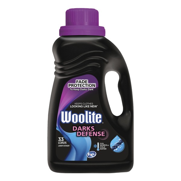 Woolite Darks Defense Liquid Laundry Detergent, 33 Loads, 50 Fl Oz, Regular & HE Washers, Packaging May Vary