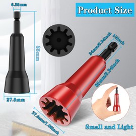 Yuentoen Wire Twister Tool for Drill, Drill Wire Twister,Wire Nut Twister, Wire Stripping and Twisting Tool with 50 Pcs Wire Caps,Wire Connector for Power Drill, Cable Quick Stripping