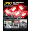 AUTOONE Upgraded Rear Cab Roof LED Marker Lights Kit Red