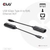 Club 3D CAC-1421 USB 5Gbps Type-A to RJ45 Ethernet M/F