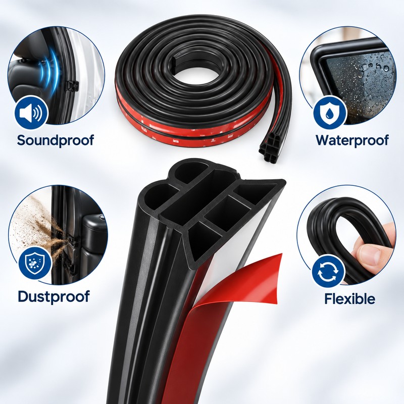 3-Layer Car Door Seal Strip for Weather Protection – Waterproof