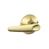 SCHLAGE Lever Non-Turning Lock, Bright Brass (F170 JAZ 605)