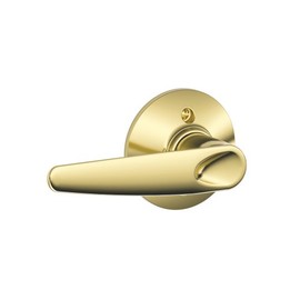 SCHLAGE Lever Non-Turning Lock, Bright Brass (F170 JAZ 605)
