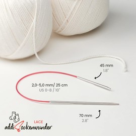 addi Lace Sock Wonder Circular Knitting Needle 25cm 2.0 mm