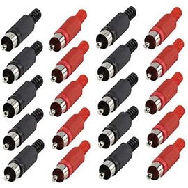 RUNCCI-YUN 30PCS Solder RCA Plug Male Audio Video Adapter Connector Professional
