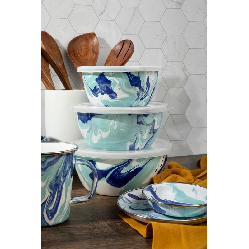 Golden Rabbit Enamelware - Set of 3 - Nesting Bowls