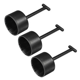 MECCANIXITY 10 Teeth E26/E27 Socket Ring Removal Tool T Type for Medium Base, Light Replacing Accessories Black Plastic, Pack of 3