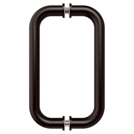 CRL 8" Oil Rubbed Bronze (BM Series) Tubular Back-To-Back Pull Handle