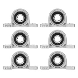 sourcing map 6 Pcs KP001 Pillow Block Bearing 12mm Bore Zinc Alloy Inner Ball Mounted Bearing Block Insert Bearing Self-Alignment