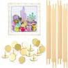Glooglitter 2 Sets Stretcher Bars for Needlework with Thumb Tacks