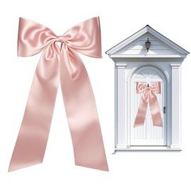 chmacura Pink Wreath Bow Birthday Anniversary Bows Wedding Farmhouse Bow Tree Ornament for Home Front Door Decorations