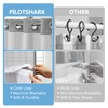 PILOTSHARK No Hook Waffle Weave Shower Curtain Set with Snap-in