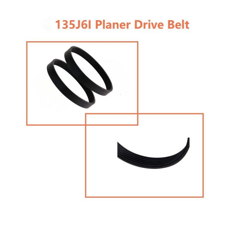 YXT 135J6 New Rubber Poly V Black Planer Drive Belt