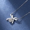 Nayonner Moissanite Necklace for Women Sterling Silver Necklace Bow Tie