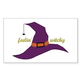 CafePress Feelin Witchy Sticker Rectangle Bumper Sticker Car Decal