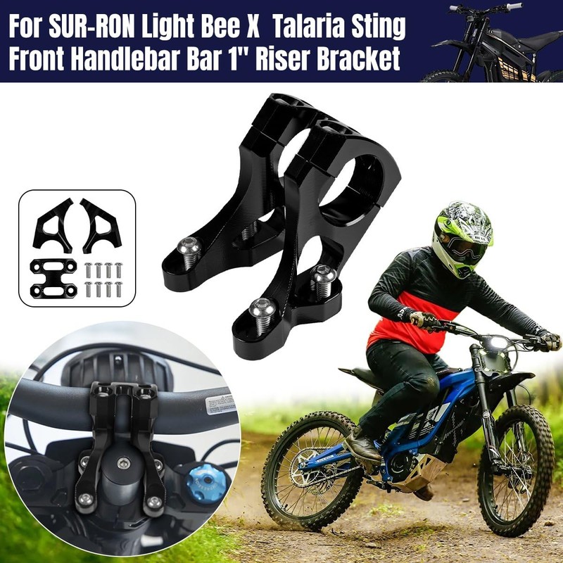 Canitu 2Pcs Front Handlebar Risers Stem Mount,Dirt Bike Aluminum Bar