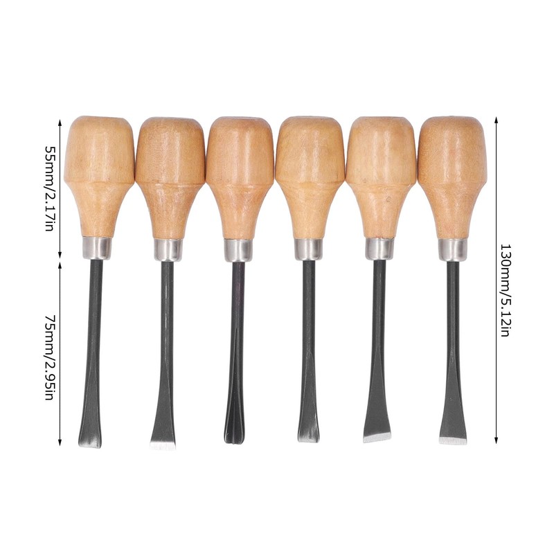 Wood Chisel Set, 6 Portable and Useful Wood Chisel Tools