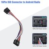 Jayubien Android Radio Extension Cable,ISO Stereo Wiring Harness 16Pin to