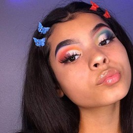 MUUZLL 50 Pack Butterfly Hair Clips Pastel Hair Clips Mini Cute Clips Hair Accessories for Hair 90s Girls Women, Matte Colors