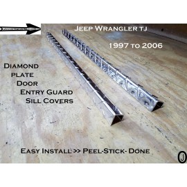 Fits JEEP Wrangler TJ Aluminum Diamond Plate Door Entry Guards  23 Long
