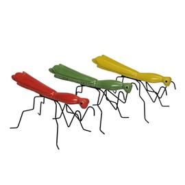 Things2Die4 7 Inch Multicolor Ceramic Praying Mantis Sculpture Home Garden Decor Yard Art Set of 3