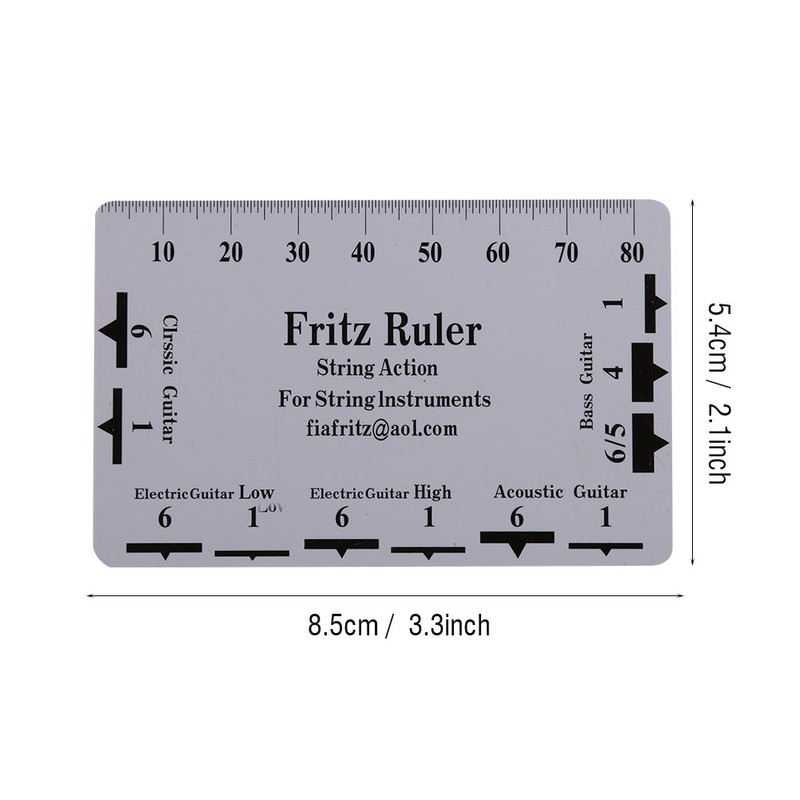 2Pcs Guitar String Action Gauge Ruler Measuring Tools replacement for