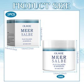 100G Meer Salbe PLUS Mit Kollagen Und Mandelöl Aktiv Meersalbe Gegen Hände Und Nägel Behandeln Meerwassersalbe Pflegt Trockene Haut, Beruhigt Gesicht Und Körper, Geeignet Für Alle Hauttypen