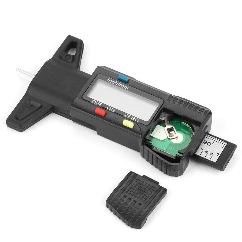 Tyre Tread Gauge, Digital Depth Gauge with LCD Display, Suitable
