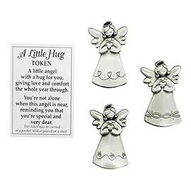 Ganz A Little Hug Angel Token Charm with Prayer Card Size: 1" by 1 1/2