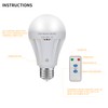 MXhme Rechargeable Light Bulbs with Remote Control Daylight（6000K 2200mAh Dimmable