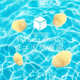 HOKUTO Mini Sponge, Natural Sea Sponge, Sanitary Products, Sponge, Commercial Use, Natural Cotton, Individual Packaging, Ziploc Sanitary, Absorbent, Facial Washing, Foundation, Delicate Zone