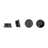 35mm Plastic End Caps, Black Round Tube Inserts, Pack of