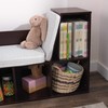 KidKraft Wooden Bookcase with Reading Nook, Six Shelves and Gray