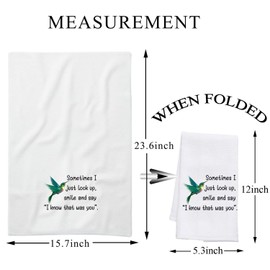 BDPWSS Hummingbird Kitchen Towel Hummingbird Memorial Gift Sometimes I Just Look Up Smile and Say I Know That was You Gift (Smile Hummingbird TWCA)