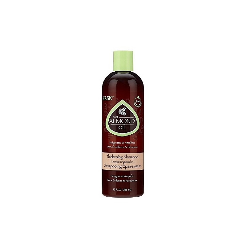 Hask Mint Almond Oil Thickening Shampoo, 12 Ounce