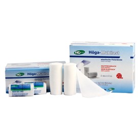 Höga Mubilast, elastische Mullbinde/Fixierbinde 10 cm x 4 m gedehnt, á 20 Stück, DIN 61634