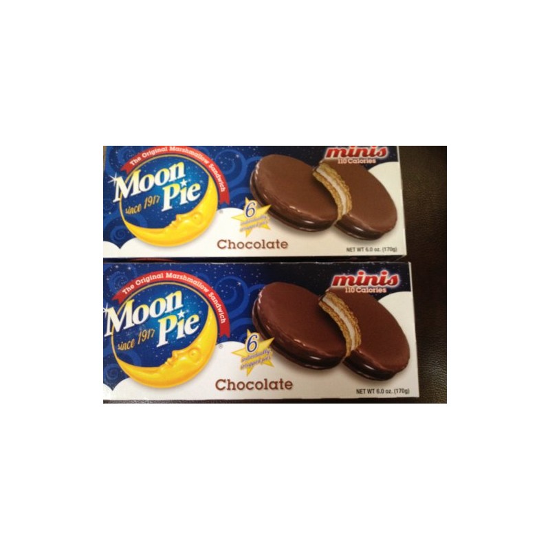 Mini Chocolate Moon Pies (2 Boxes. 12 Pies)