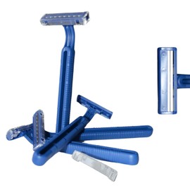 Men’s Razor (20 pack) Double Blade Blue Razor Disposable Razors for Men Women Shaving Razor Blades Chrome Coating Sharp Blades Facial Hair Removal Shaver