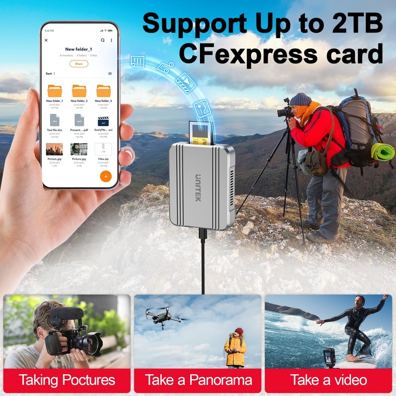 40Gbps CFexpress 4.0 Type B Card Reader - USB4 CF