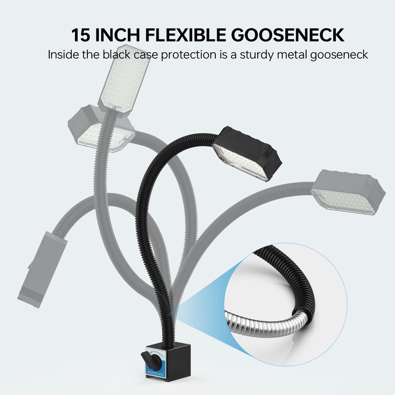 Magnetic Work Light, 1300 Lumens Led Machine Light with Strong