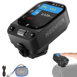 NEEWER QZ-S 2.4G TTL Wireless Flash Trigger Transmitter, 1/8000s HSS, Compatible with Sony ZV-E10 A6400 A7III A7IV Cameras Godox IT32 V1 V100 AD200 Pro II, 1000mAh Battery/CM Switch/OLED Touchscreen