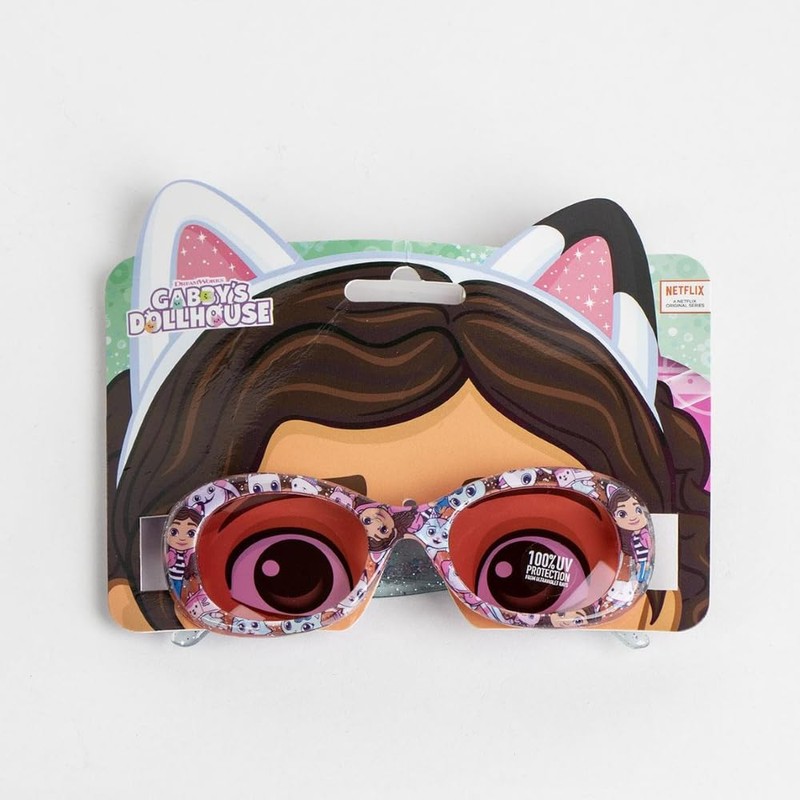 CARTOON Gabby's Dollhouse Glitter Sunglasses Kids Oval Mirrored UV400 Filter