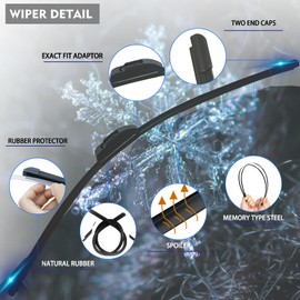 DODOMES 26" + 21" Windshield Wiper Replacement for 2016-2023 Lexus RX350 RX450H,2018-2023 RX350L RX450HL Original Factory OEM Quality (Pack of 2)