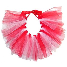 PAWPATU Team Spirit Tulle Tutu for Dogs or Cats, Red White, X-Small