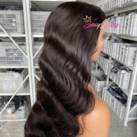 Lace Front Human Hair Wig 13x4 Frontal 5x5 Closure Hd Lace Wigs Vendor Real Raw Vietnamese Hair Bone Straight Glueless Wigsstyle: Water Wave, stretched length: 10 inches, Lace Size: 4x4