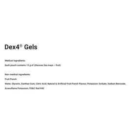 Dex4 Glucose Gel Packs - Fruit Punch, 6 Pack