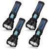 VOETIR Led Solar Flashlight, 1500 Lumens Led Solar Handheld Rechargeable